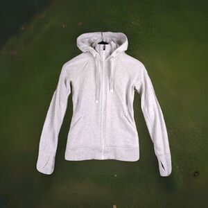 Athleta Triumph Hoodie XXS Full Zip Grey Long Sleeve Athletic Sweatshirt Fleece